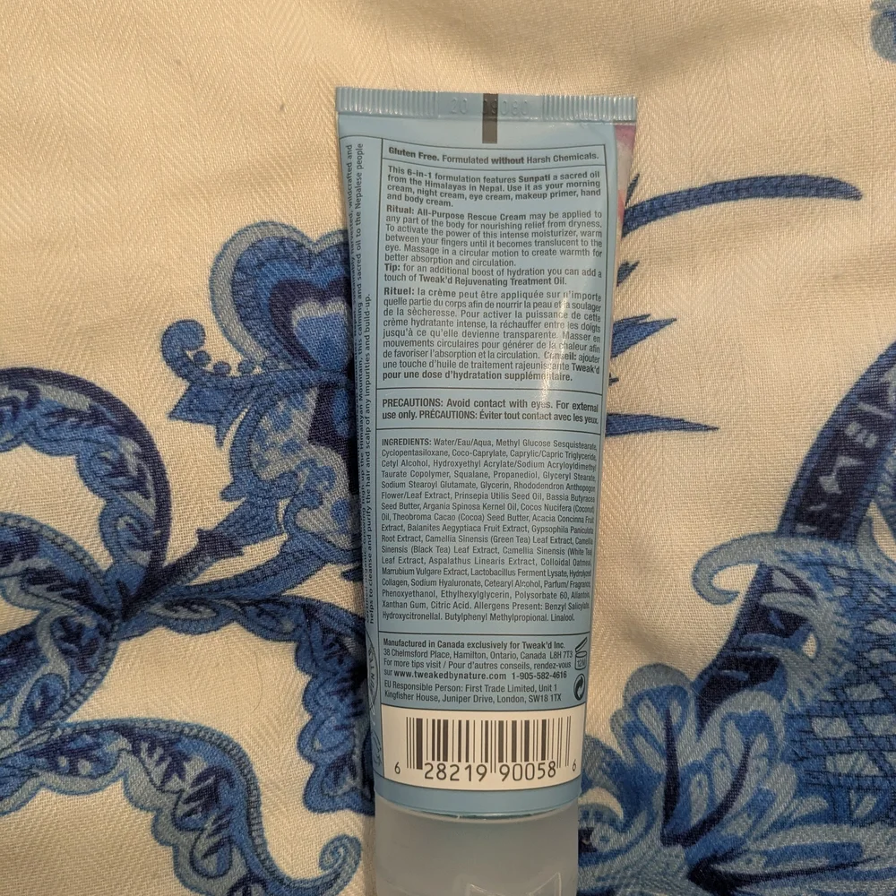 Hand Cream Tweak'd by Nature Above the Clouds Hand Lotion - Gluten Free - New